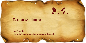 Matesz Imre névjegykártya